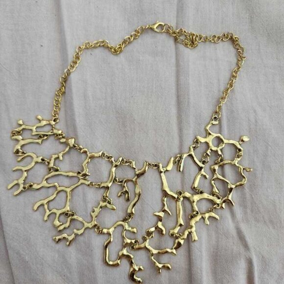 Gold Coral-Inspired Necklace